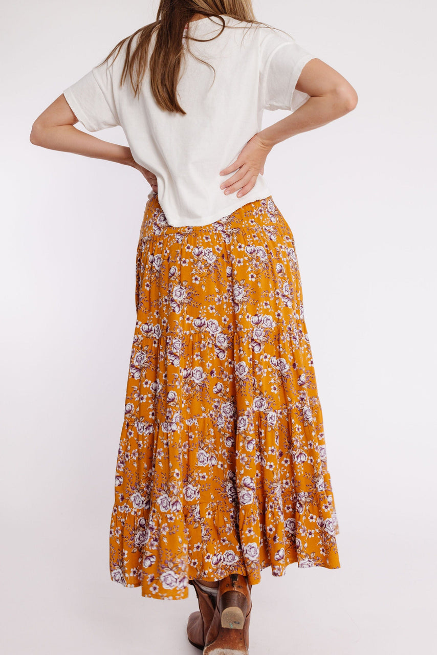 Marley Skirt in Mustard Floral