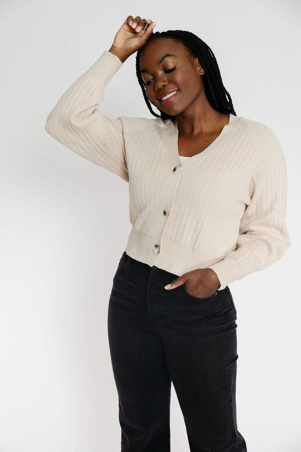 Megan Cardigan in Beige