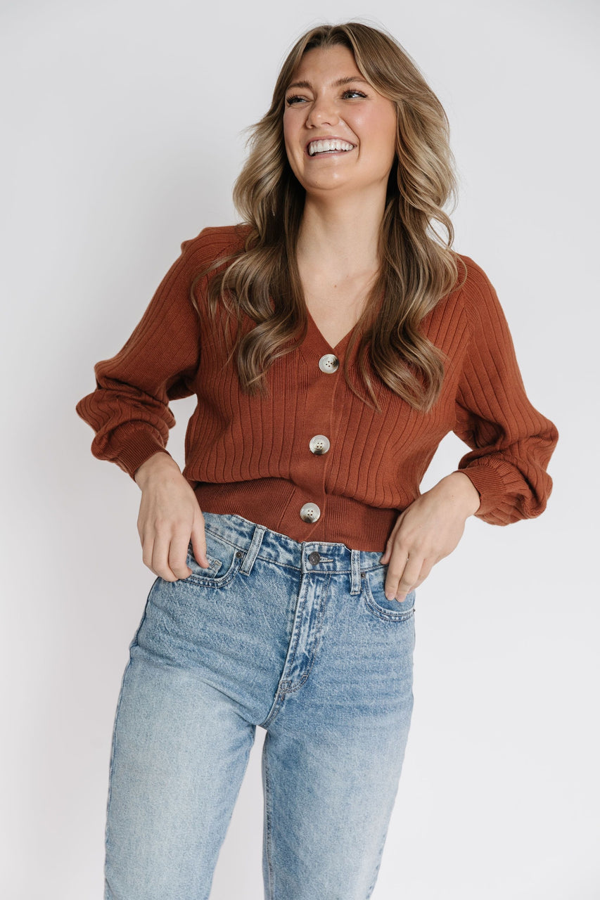Megan Cardigan in Brick