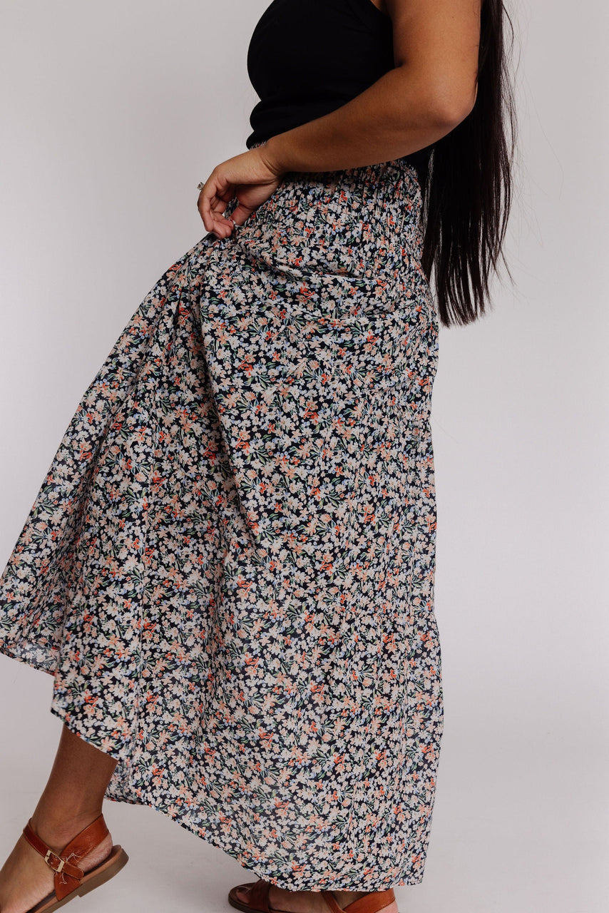 Melanie Skirt in Dark Indigo Floral