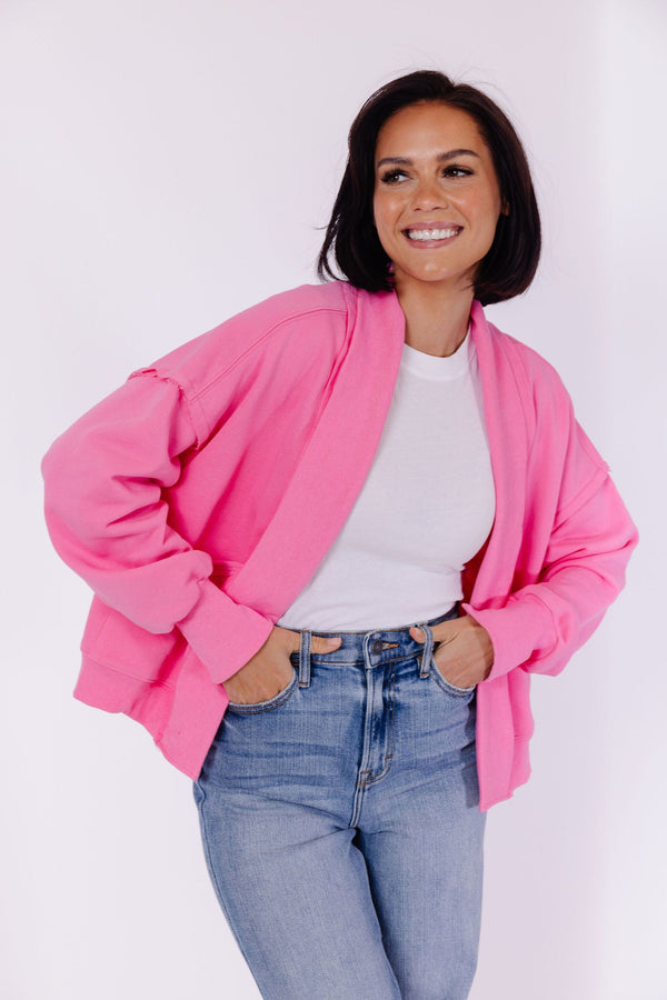 Jeffrey Shawl Jacket in Pink