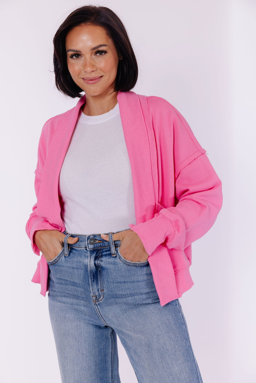 Jeffrey Shawl Jacket in Pink