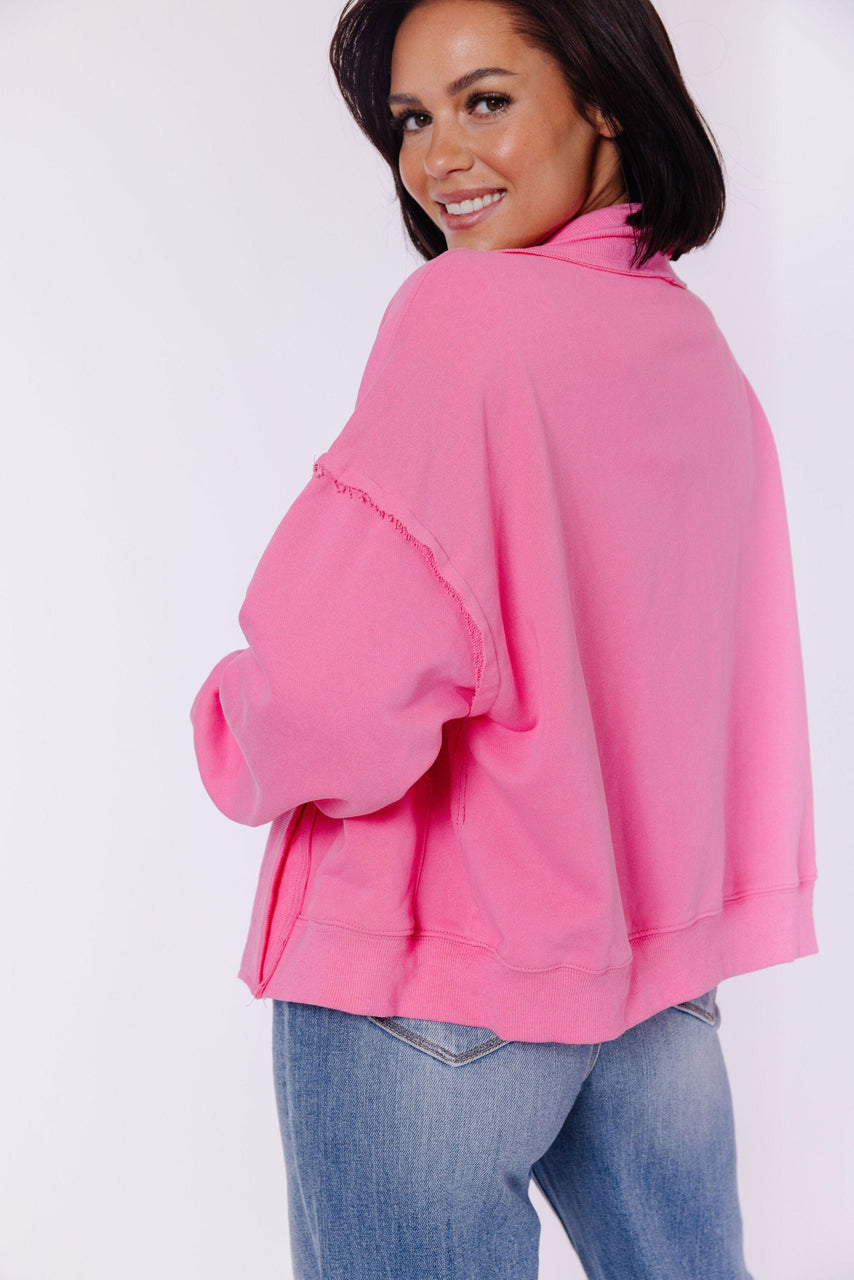 Jeffrey Shawl Jacket in Pink