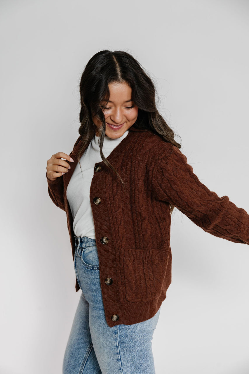 Nikolai Cardigan in Chocolate