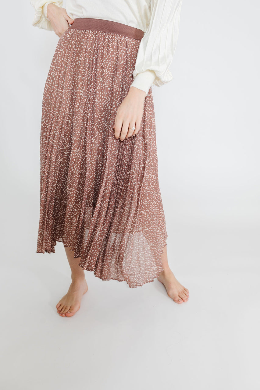 Nora Skirt in Mauve Leopard