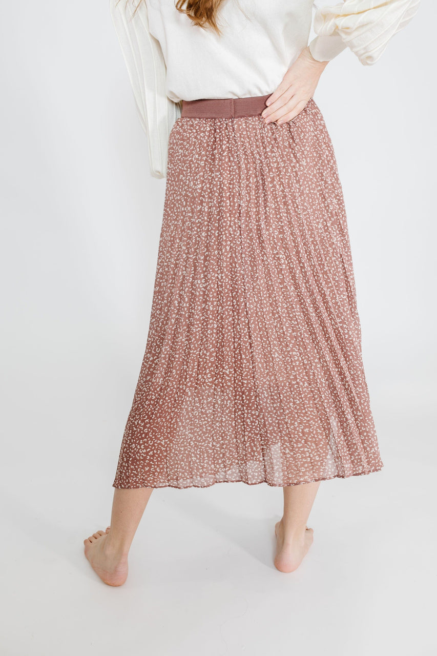 Nora Skirt in Mauve Leopard
