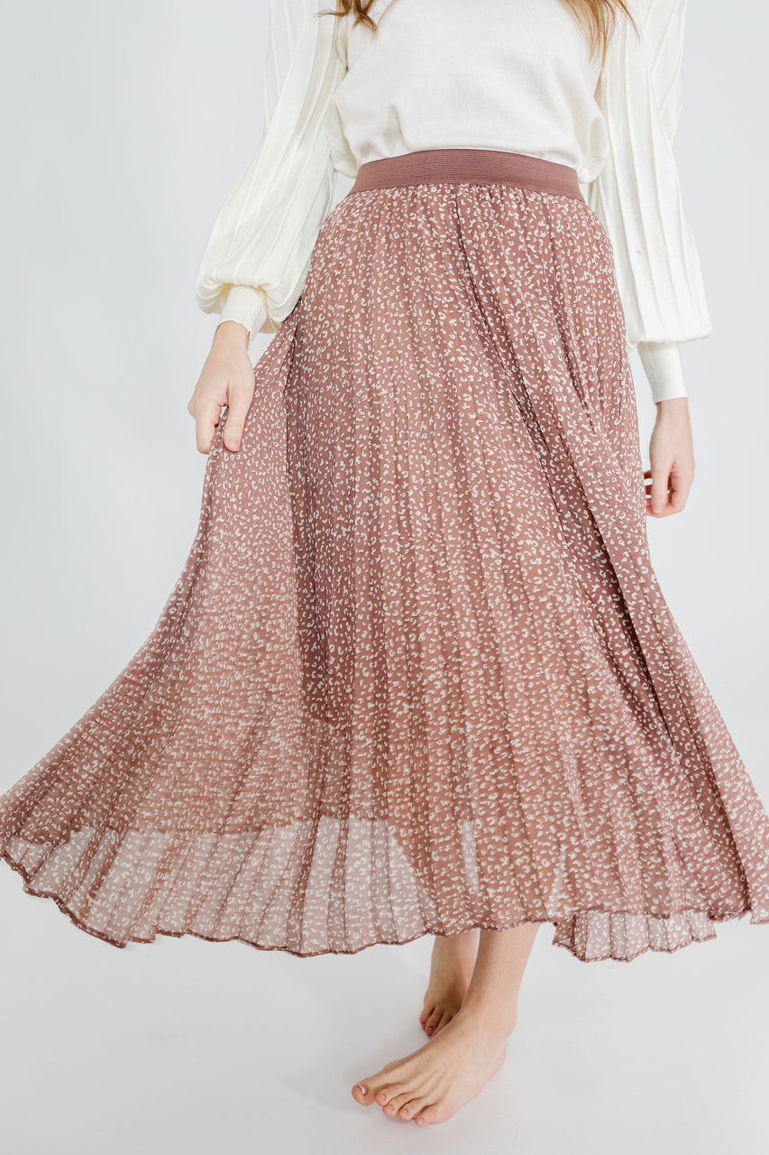 Nora Skirt in Mauve Leopard