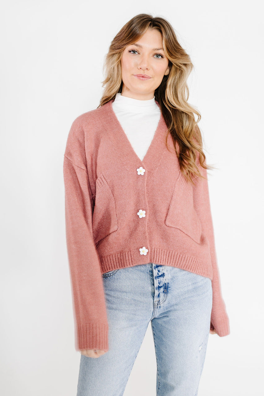 Prue Cardigan in Mauve
