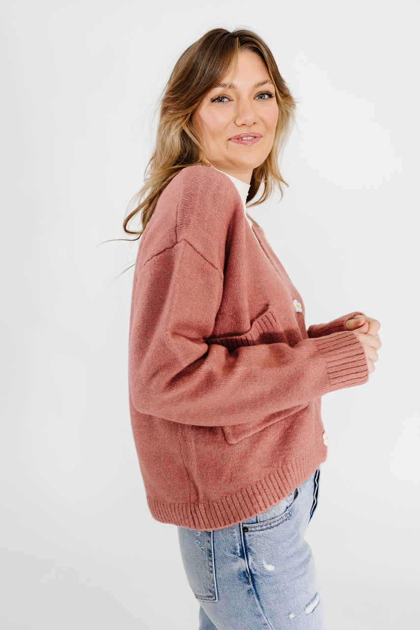 Prue Cardigan in Mauve