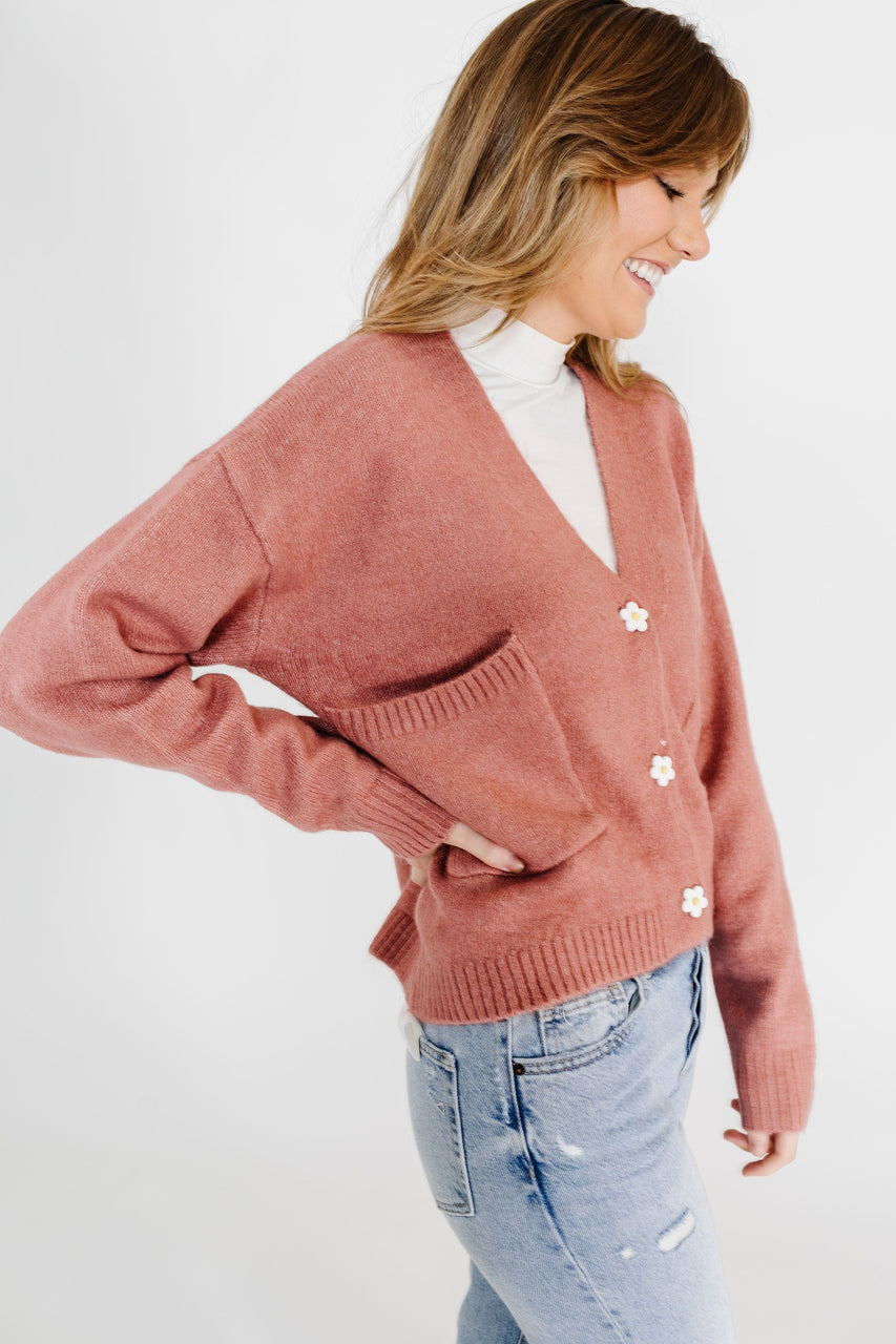 Prue Cardigan in Mauve
