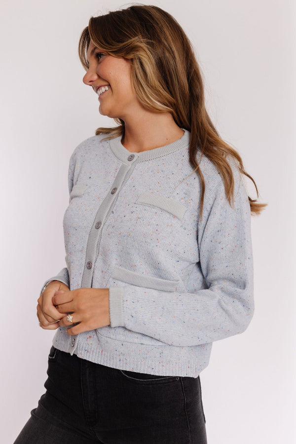 Randall Cardigan in Light Blue