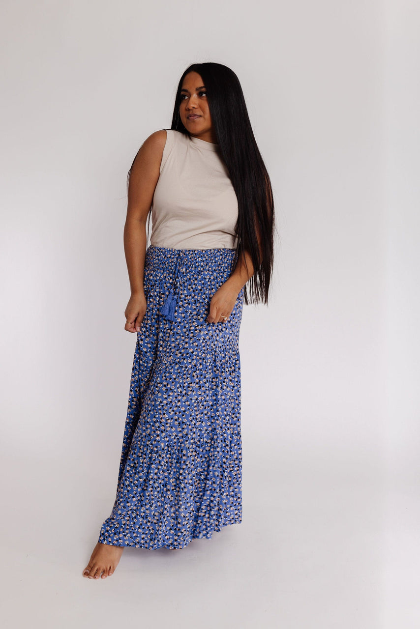 Reggie Skirt in Blue Floral