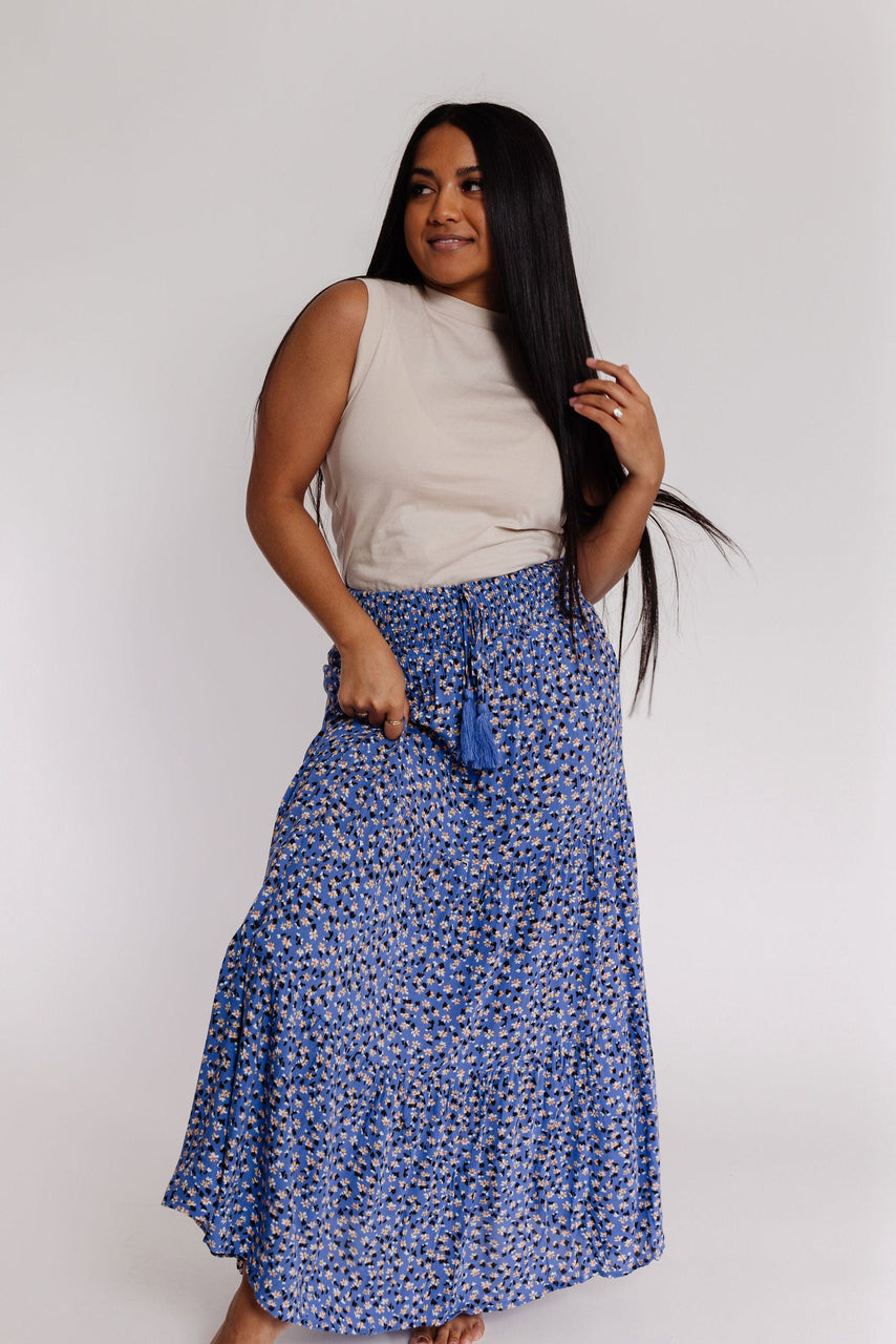 Reggie Skirt in Blue Floral