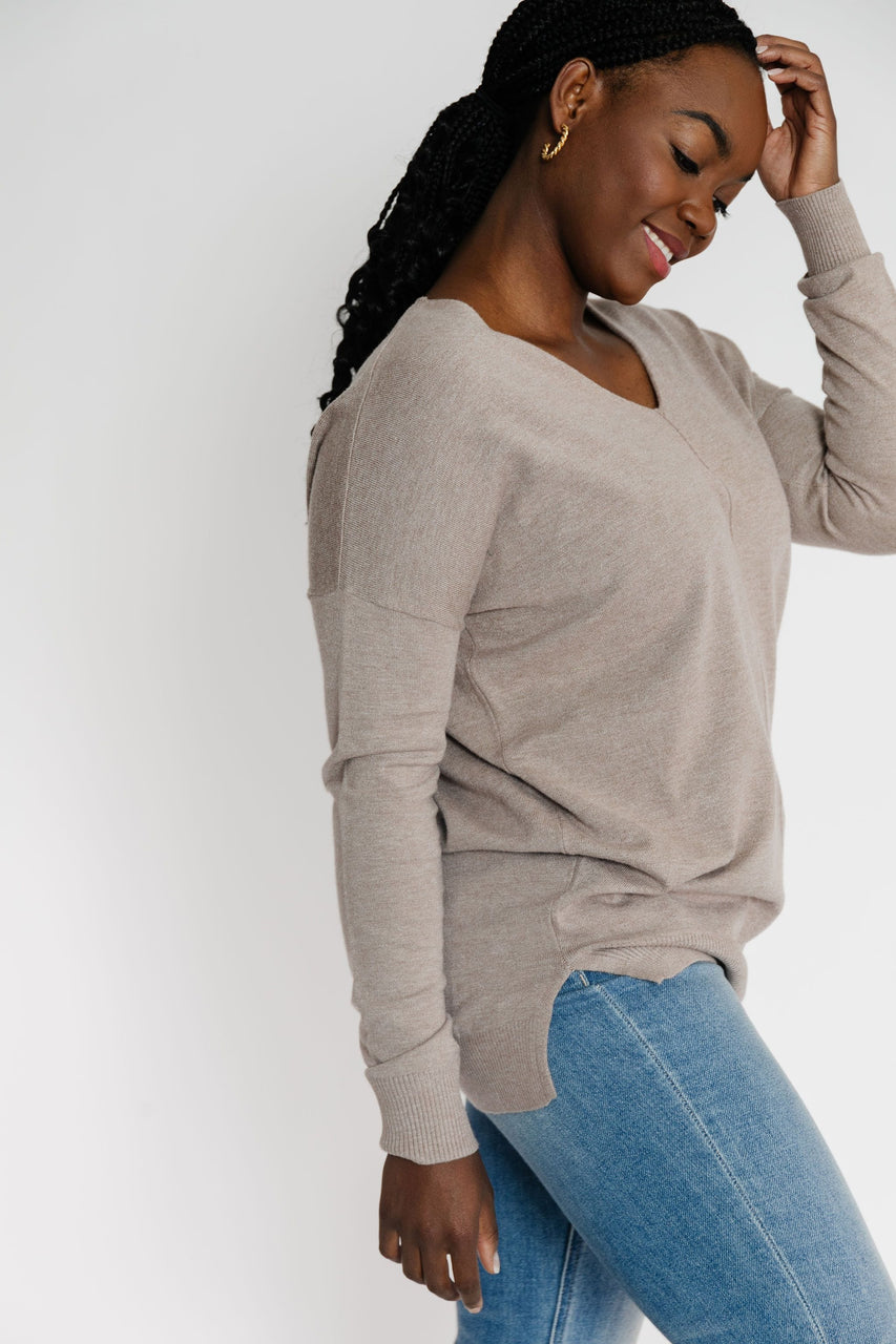 Reid Sweater in Taupe