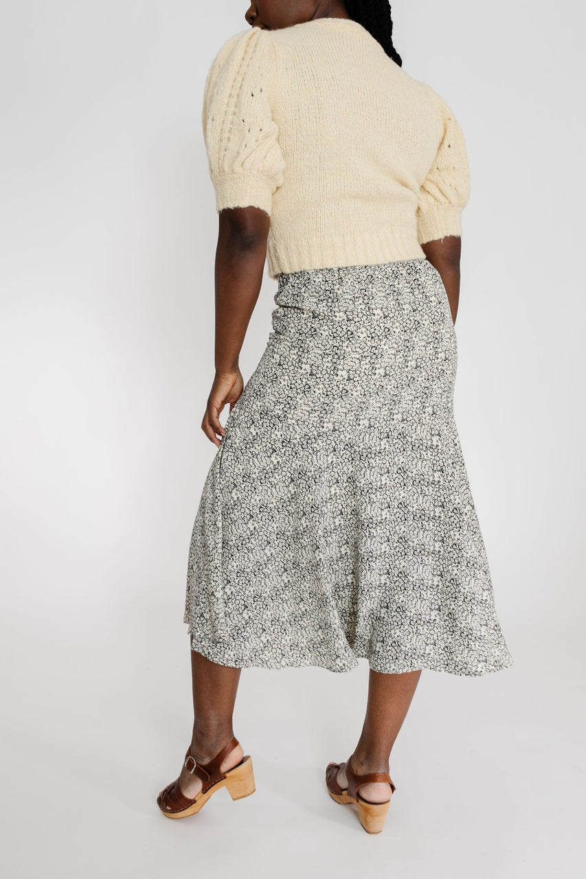 Ronnie Skirt in Black/White Floral