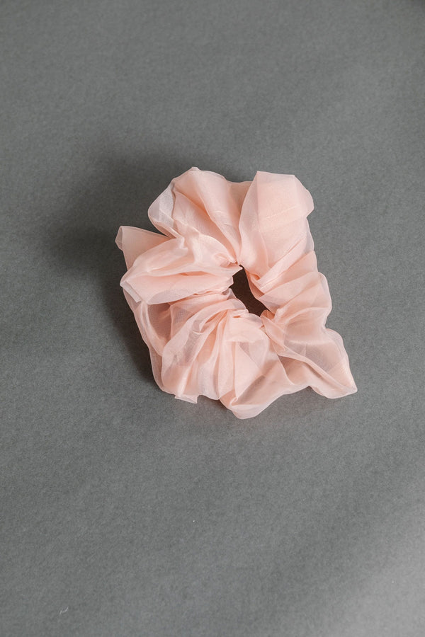 Blush Oversized Sheer Scrunchie