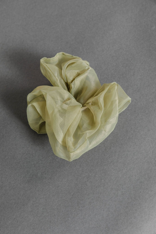 Sage Oversized Sheer Scrunchie