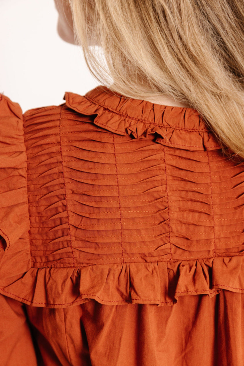 Shawna Dress in Burnt Brick