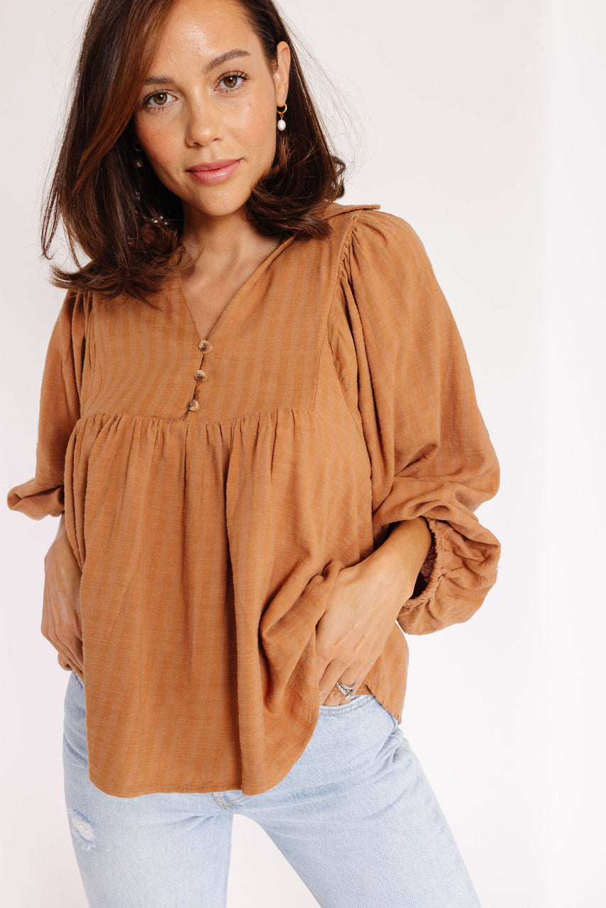Sonni Blouse in Camel