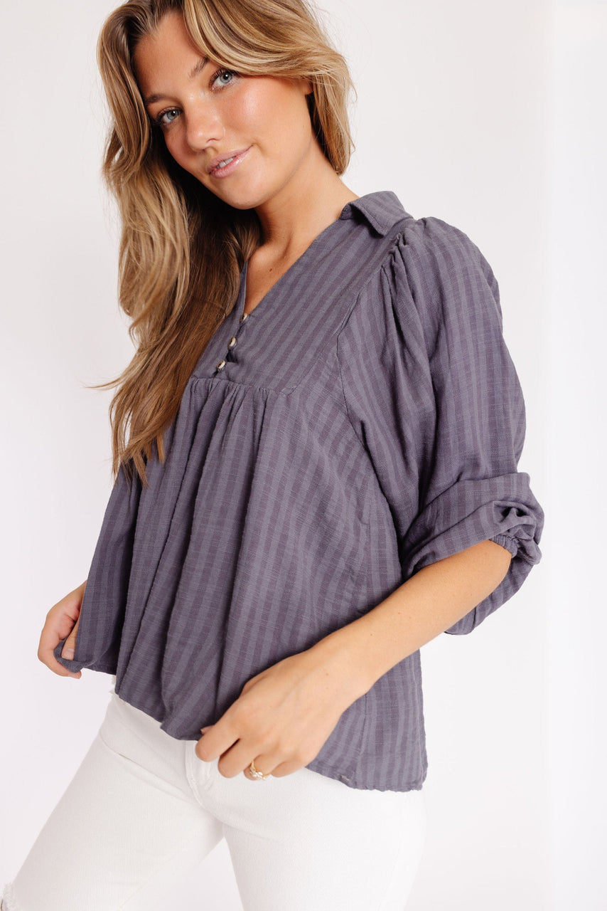 Sonni Blouse in Gunmetal