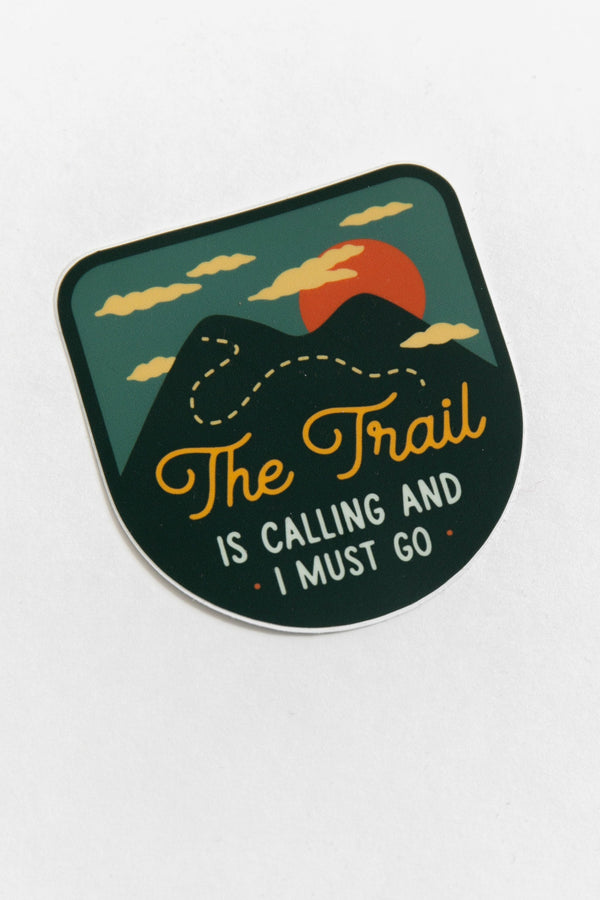 The Trail is Calling Vinyl Sticker