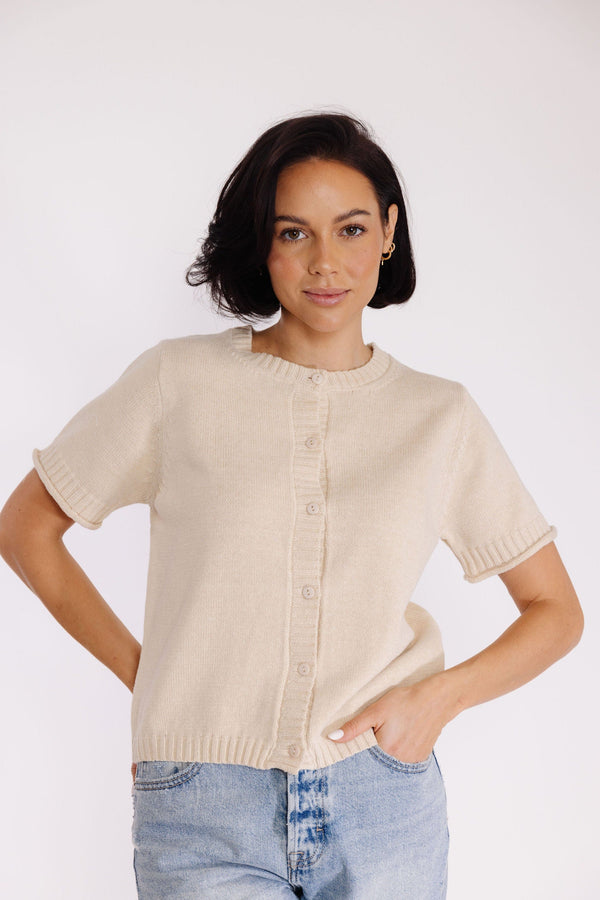 Tash Cardigan in Beige