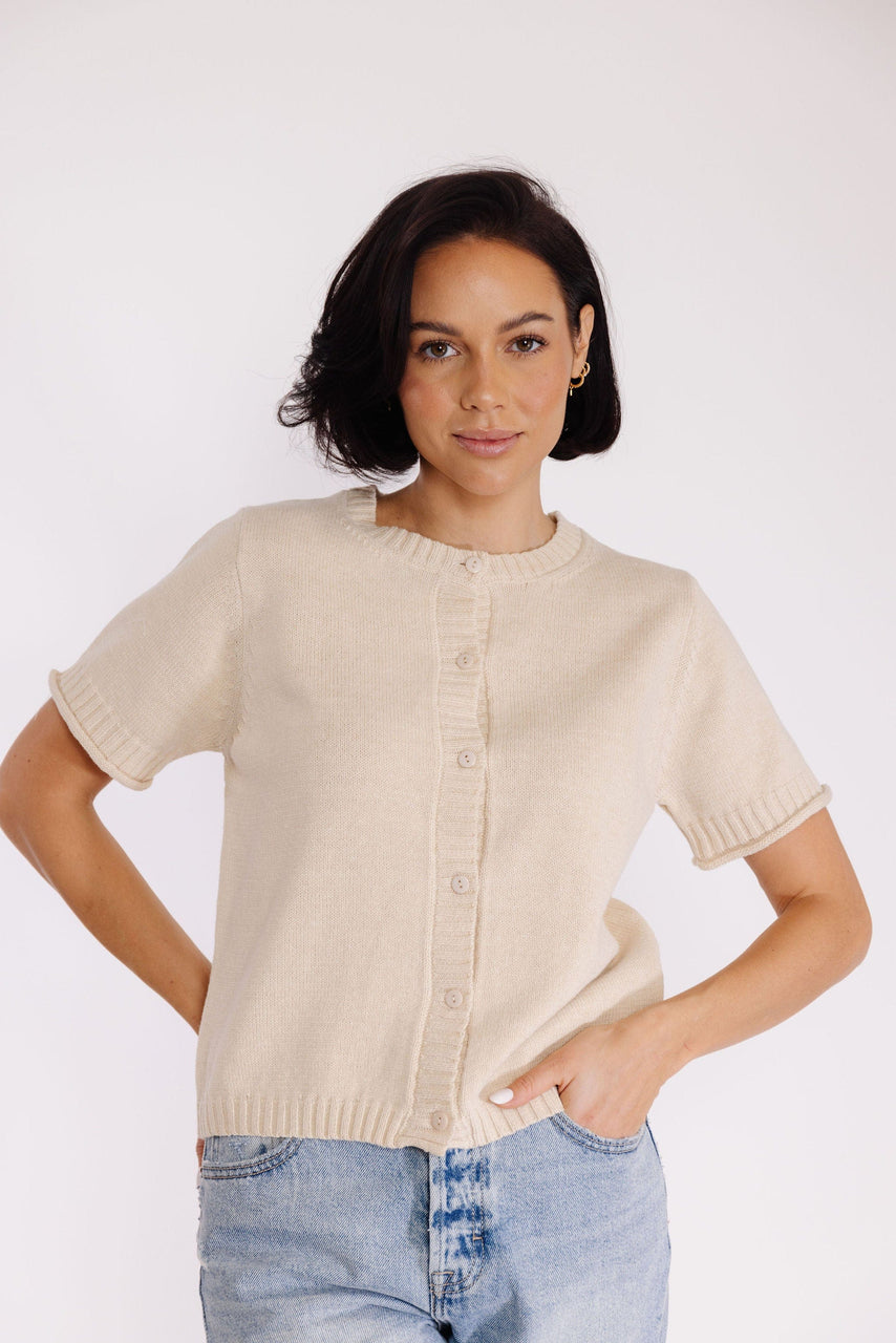 Tash Cardigan in Beige