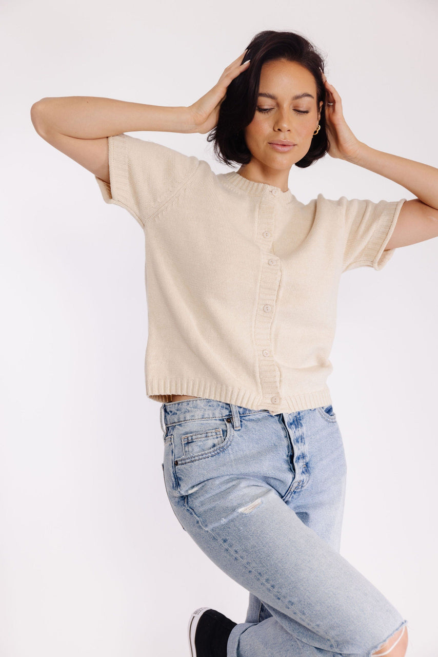 Tash Cardigan in Beige