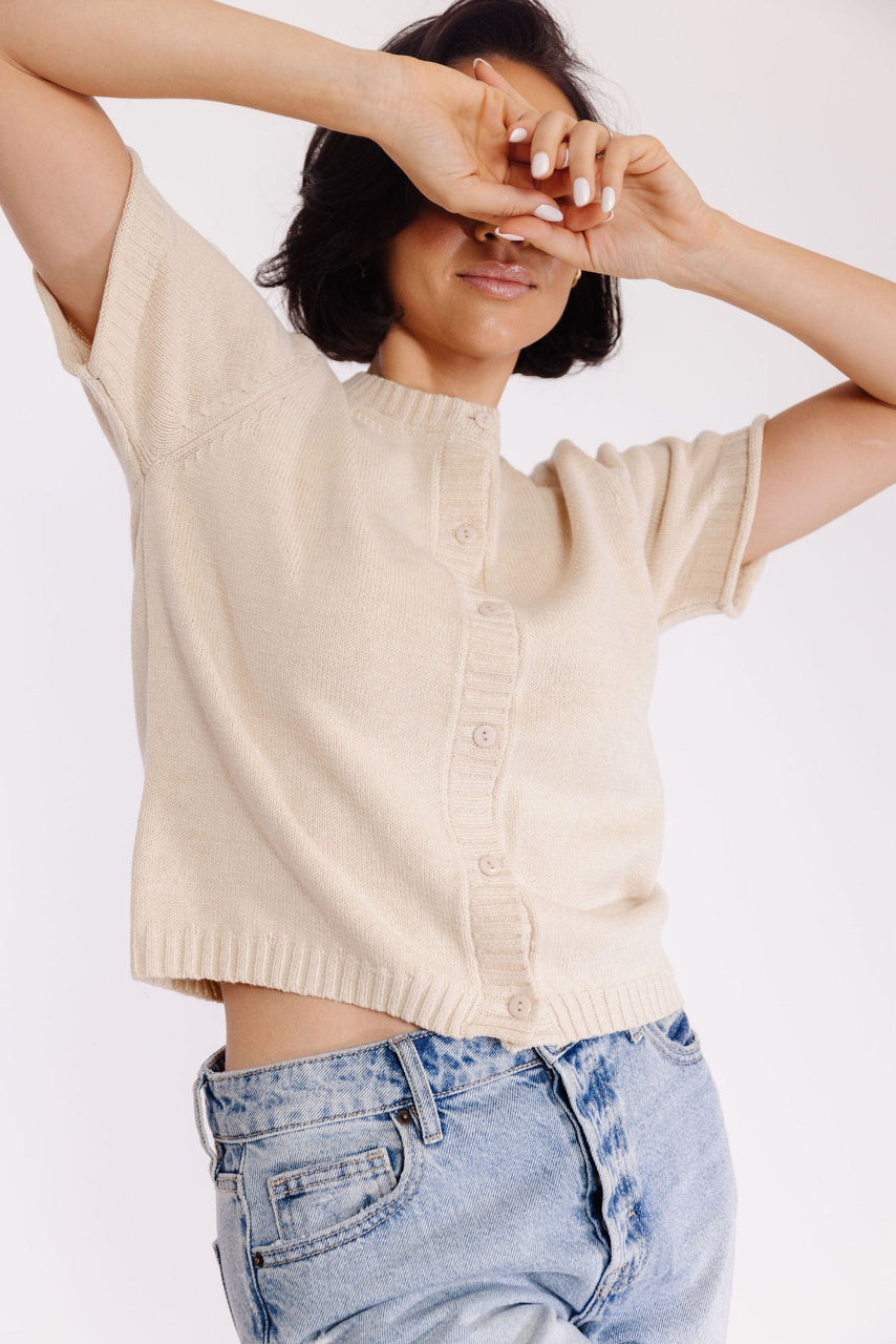 Tash Cardigan in Beige