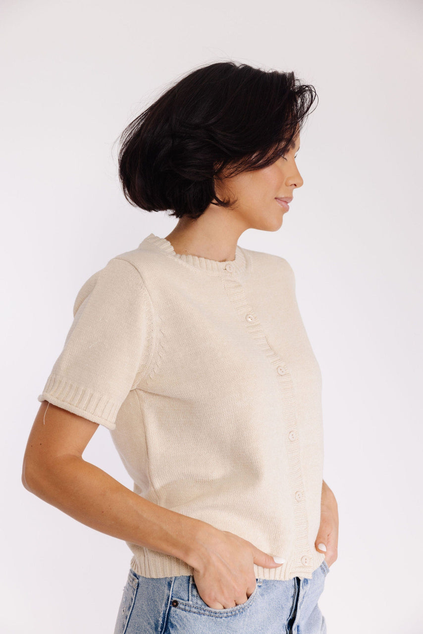 Tash Cardigan in Beige