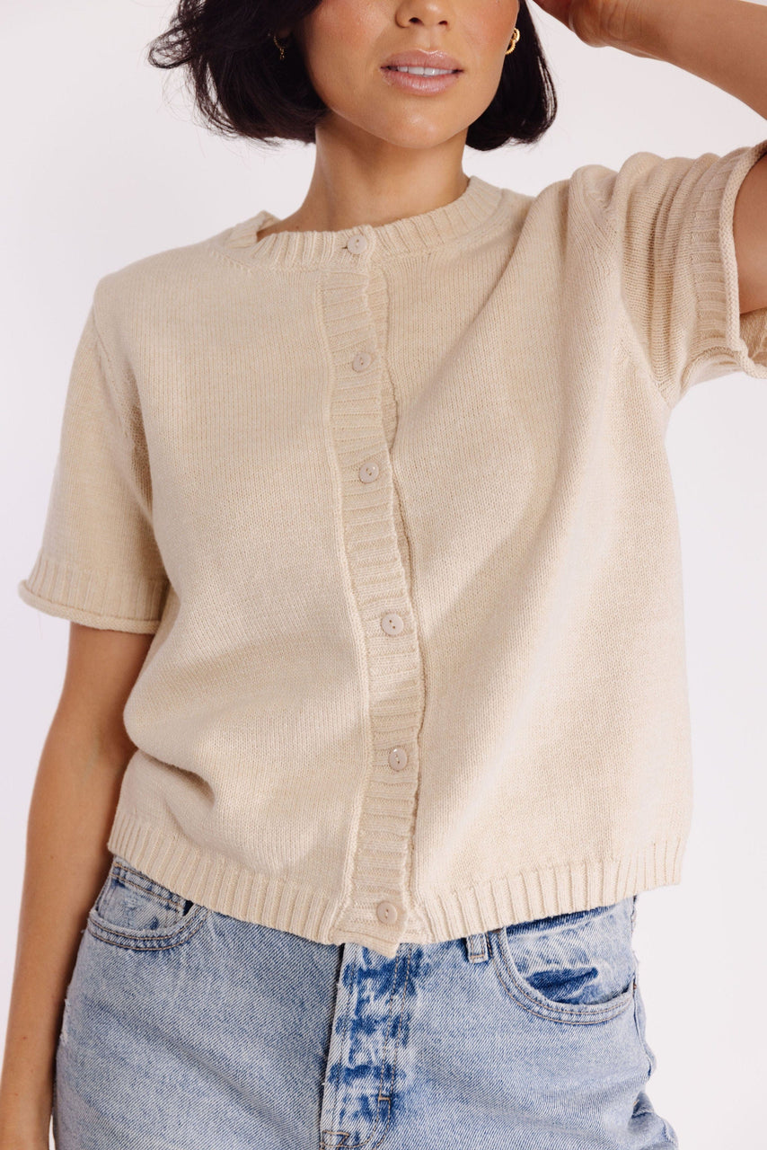 Tash Cardigan in Beige