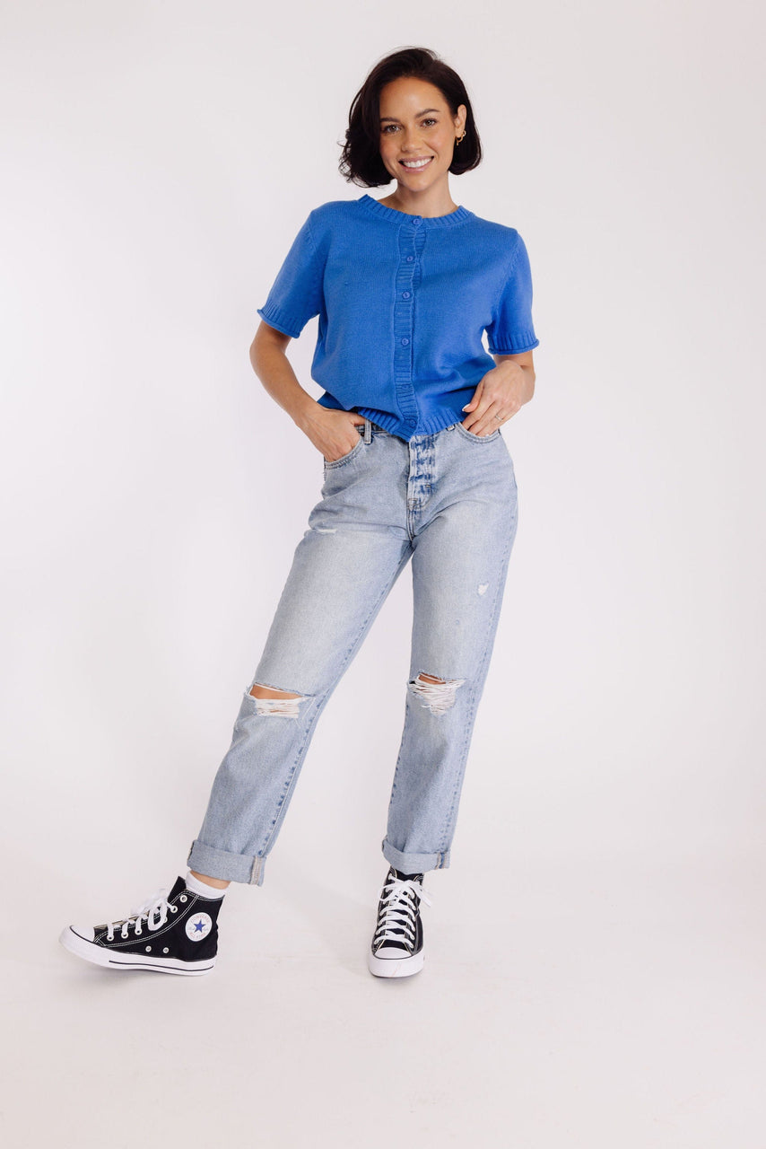 Tash Cardigan in Cobalt Blue