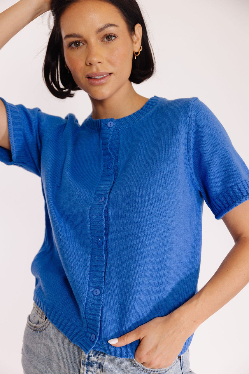 Tash Cardigan in Cobalt Blue
