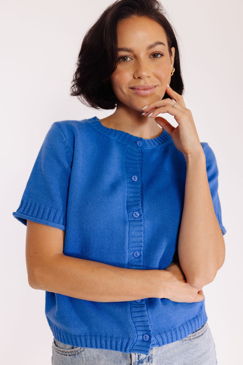 Tash Cardigan in Cobalt Blue