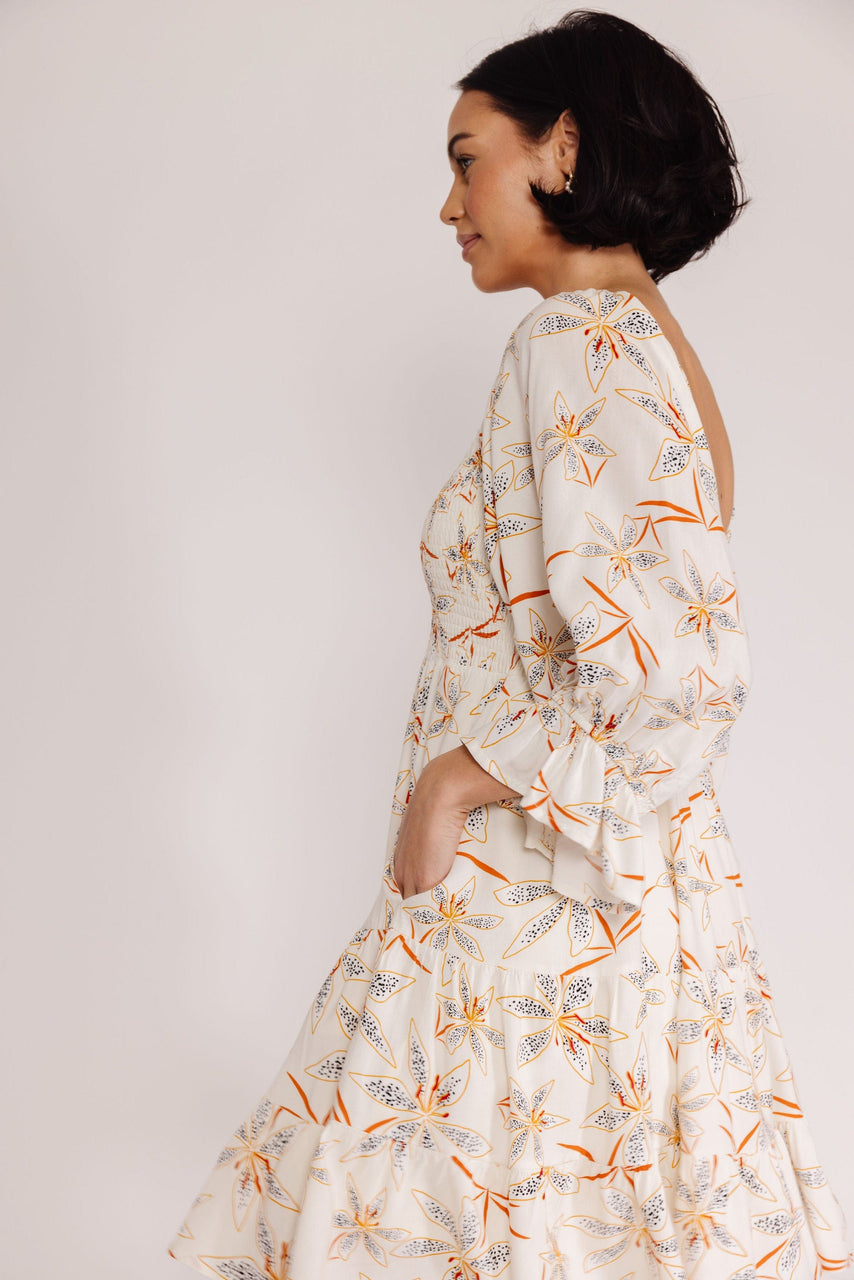 Tyler Dress in Cream Floral