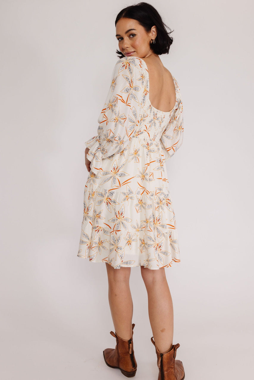 Tyler Dress in Cream Floral