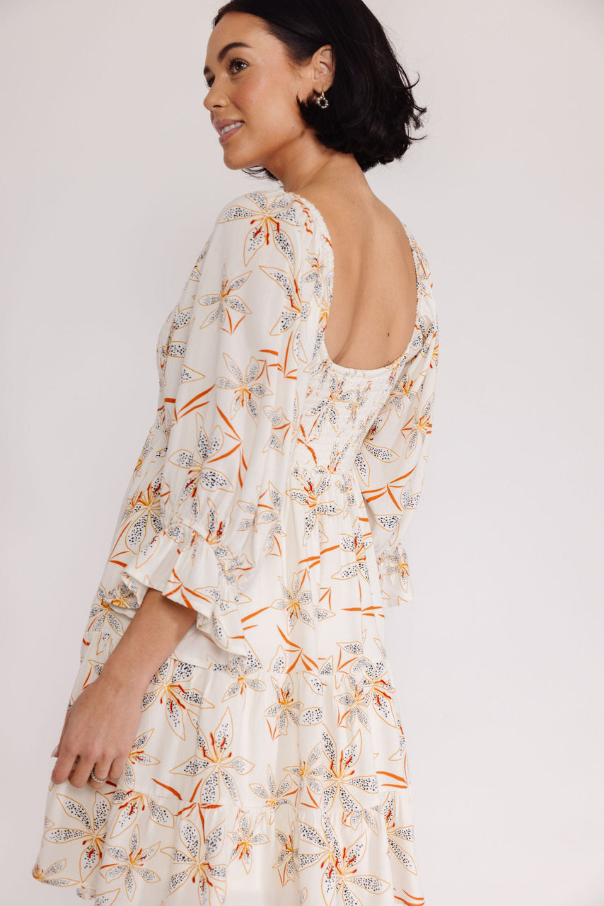 Tyler Dress in Cream Floral