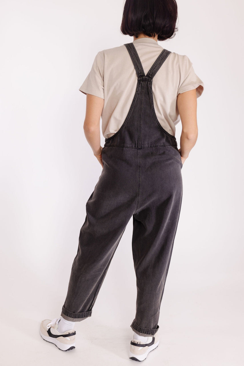 Zenith Overalls in Washed Black