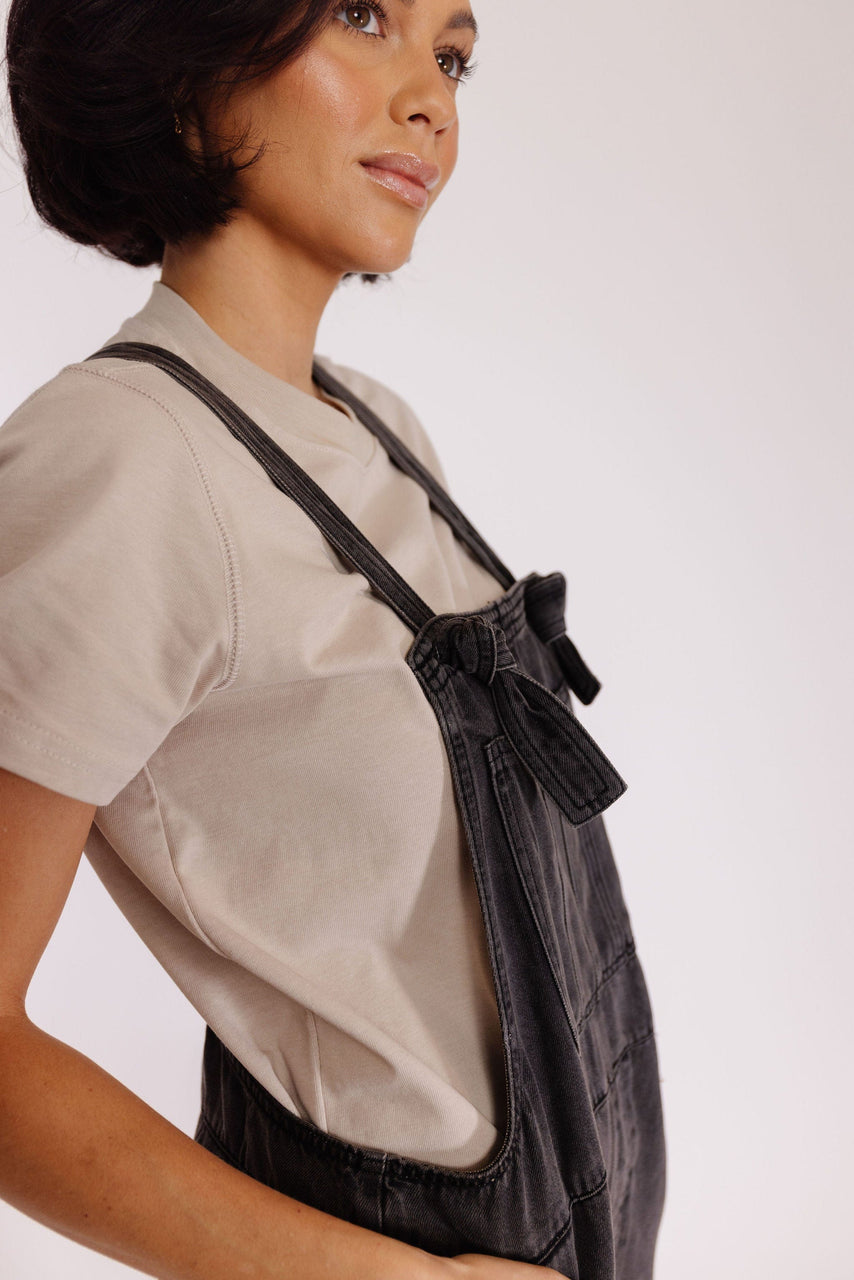 Zenith Overalls in Washed Black