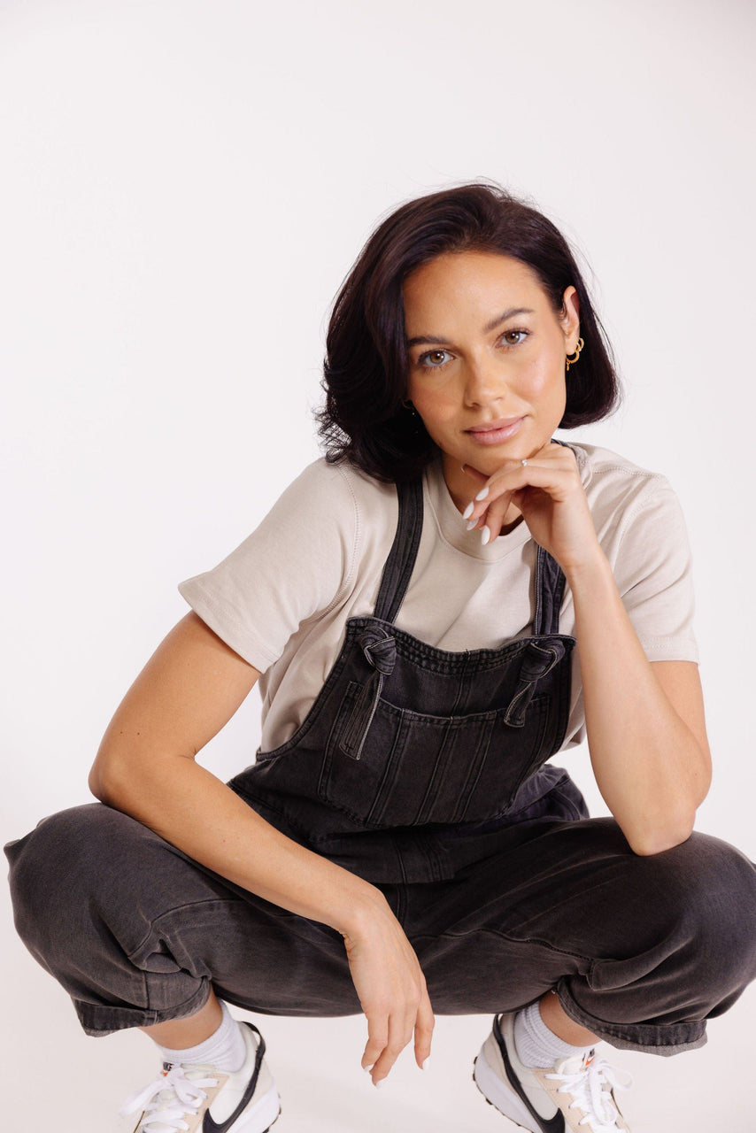 Zenith Overalls in Washed Black