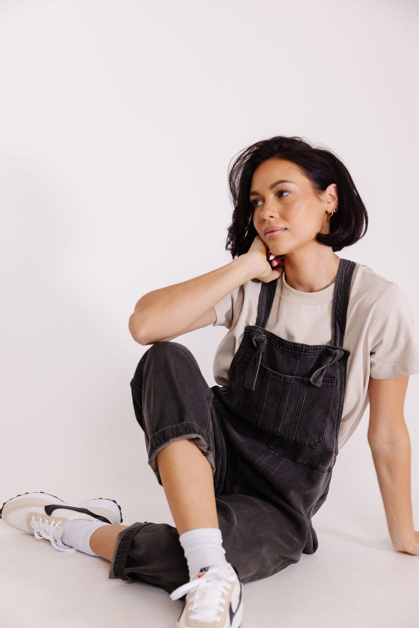 Zenith Overalls in Washed Black