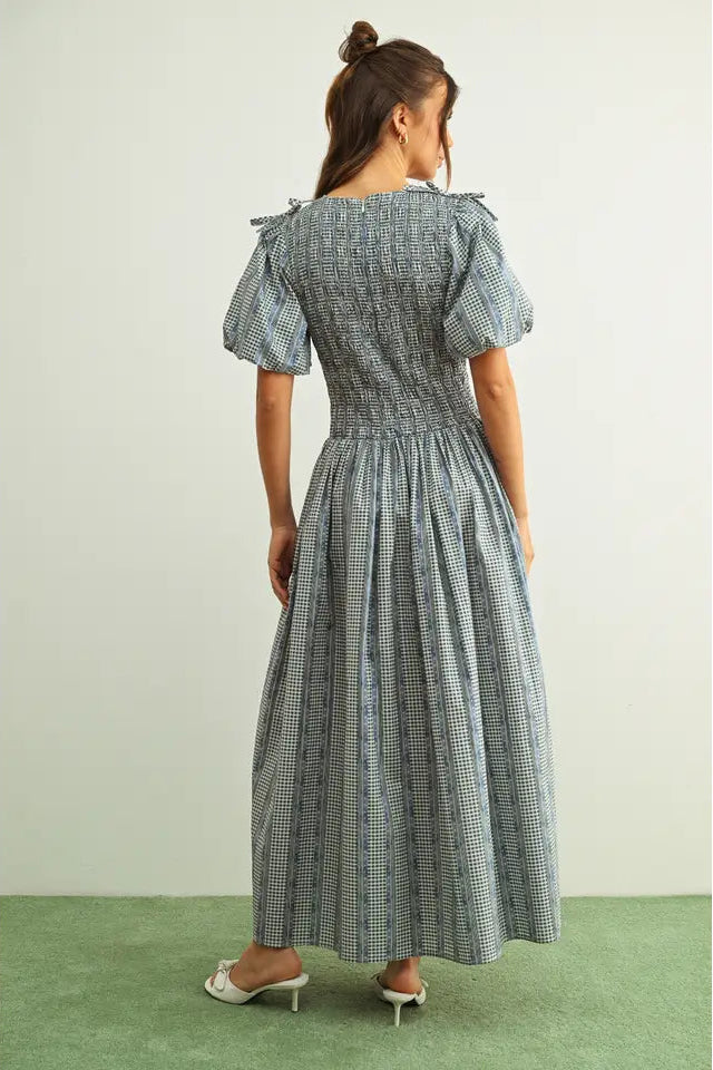 Ischia Dress in Blue Multi