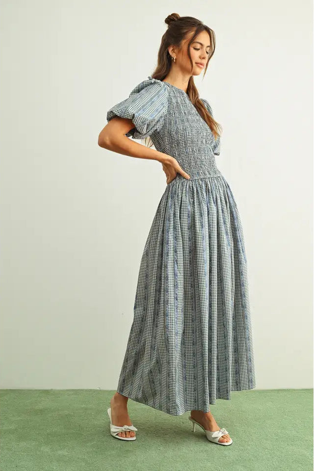 Ischia Dress in Blue Multi