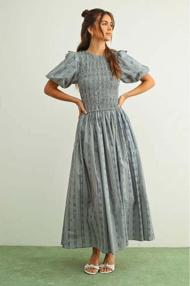 Ischia Dress in Blue Multi