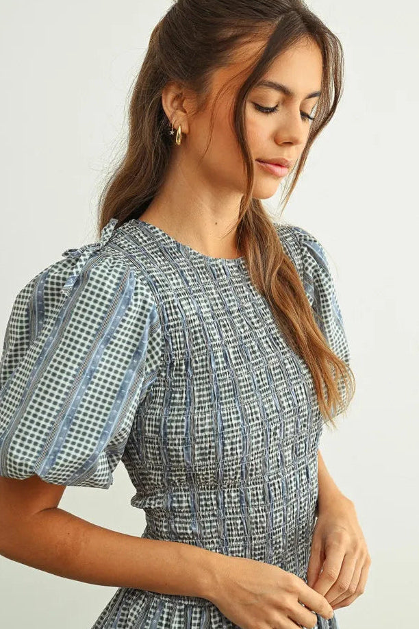 Ischia Dress in Blue Multi
