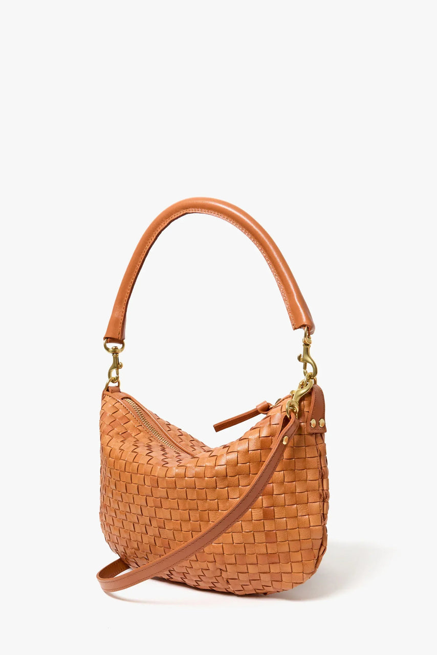 Clare V.  Petit Moyen Woven Checker in Natural