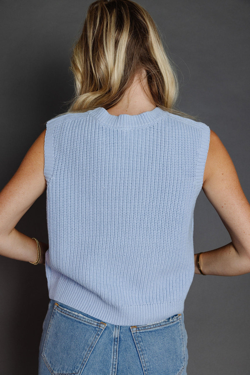 Albion Sweater Vest in Cloud