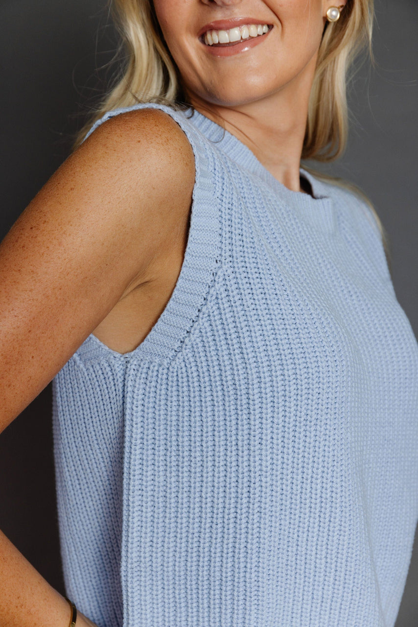 Albion Sweater Vest in Cloud