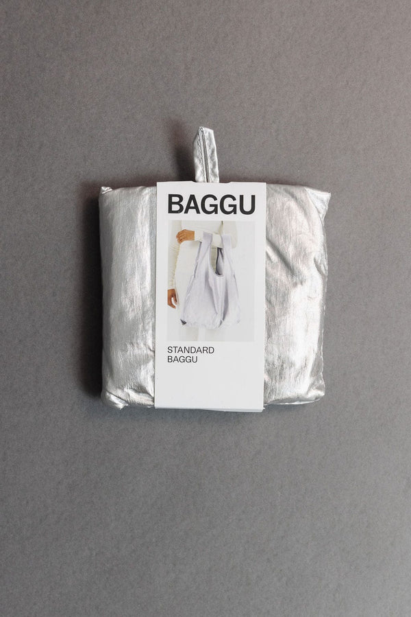 Baggu Standard Reusable Bag Chrome Metallic