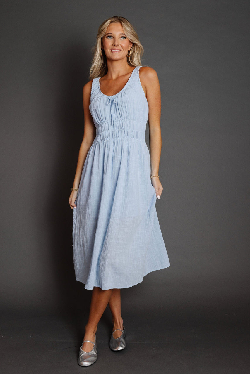 Charmed Dress in Powder Blue